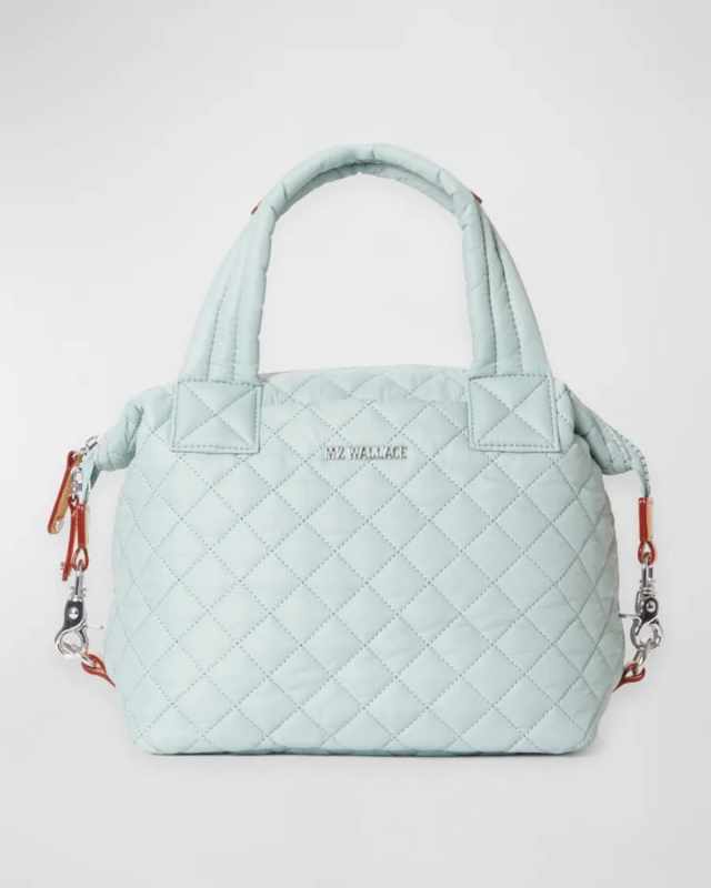 Sutton Deluxe Small Metallic Top-Handle Bag